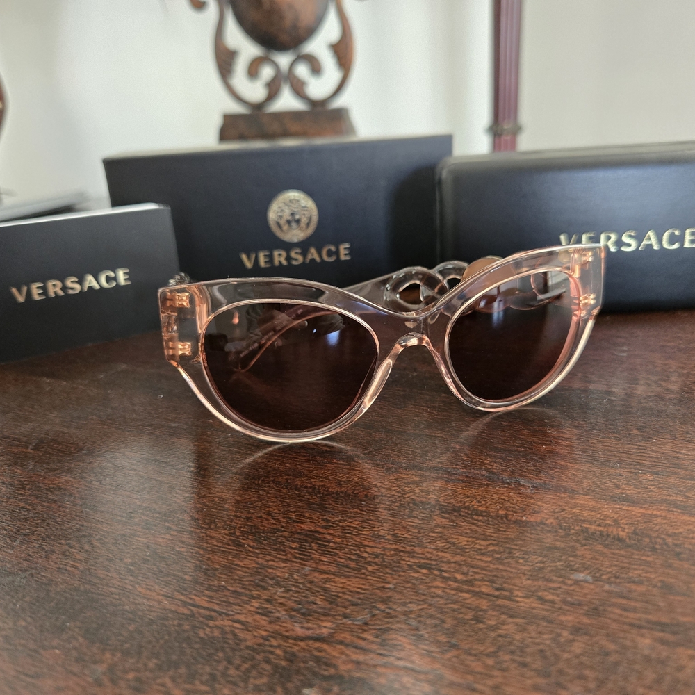 Versace Pink Sunglasses with Dark Lenses - Picture 9 of 10